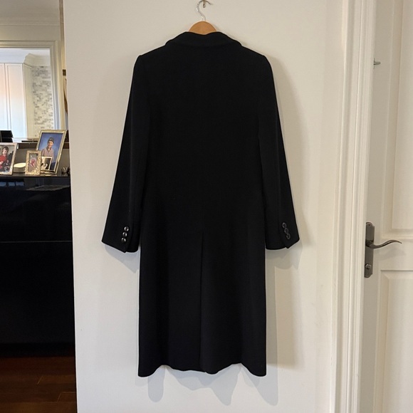 ARMANI-Collezioni Stunning Classic Black Angora/Wool/Cashmere Coat barely worn - Picture 15 of 16